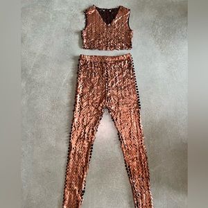 Metallic Cutout Matching Set for Festival, Rave, Burning Man - Medium